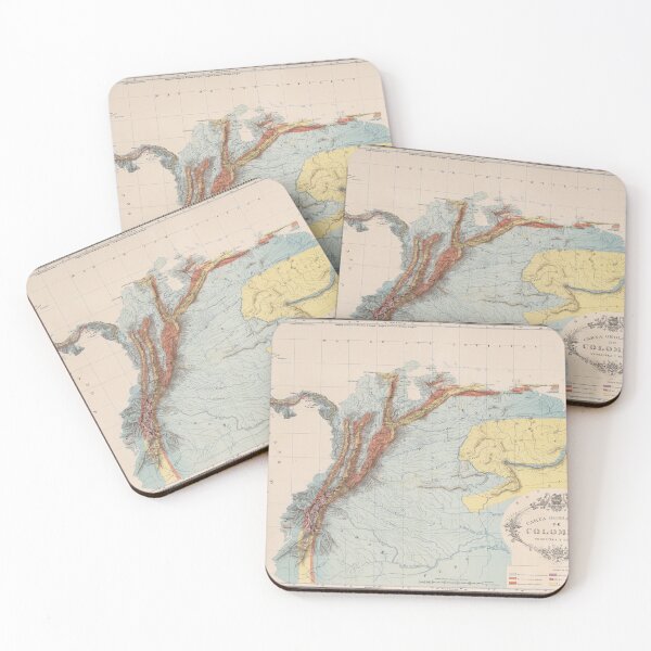 Item preview, Vintage Colombia Geology Map (1890) designed and sold by BravuraMedia.