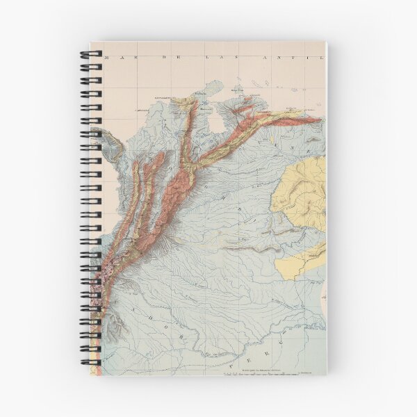 Item preview, Vintage Colombia Geology Map (1890) designed and sold by BravuraMedia.