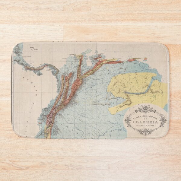 Item preview, Vintage Colombia Geology Map (1890) designed and sold by BravuraMedia.