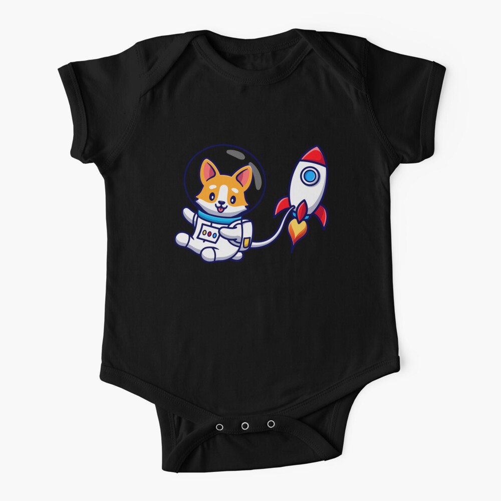 Weltraum Corgi Babystrampler