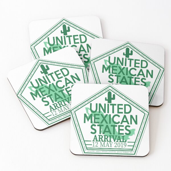 Item preview, United Mexican States Passport Arrival Stamp designed and sold by avionbubble.