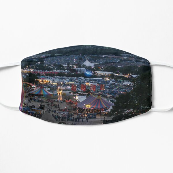 Pyramid Stage from Pennards Hill - Dusk Flat Mask