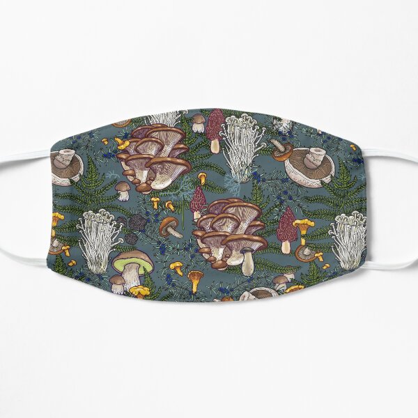 mushroom forest Flat Mask