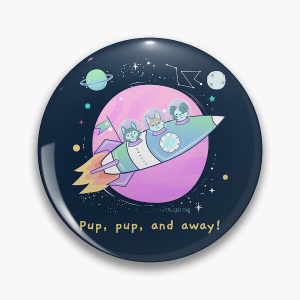 Item preview, Pup, pup, and away! Print designed and sold by GoldenStef.