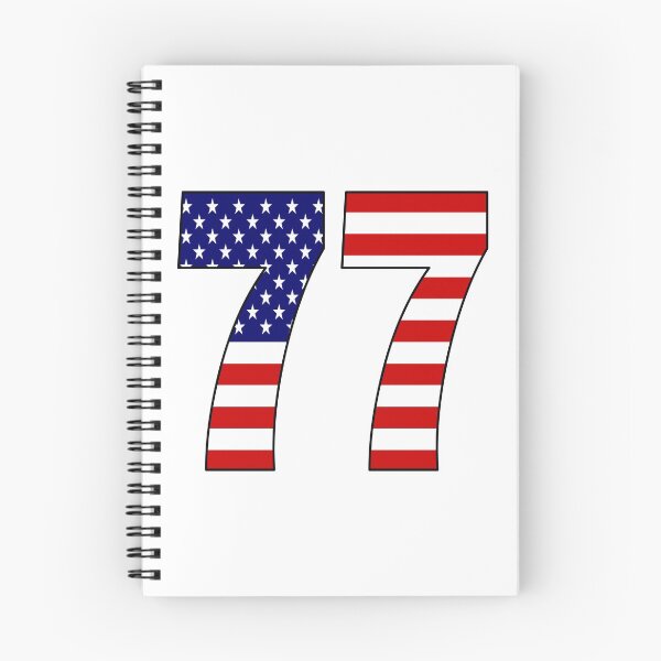 Item preview, Number 77 with USA flag on the background designed and sold by AllShirts21.