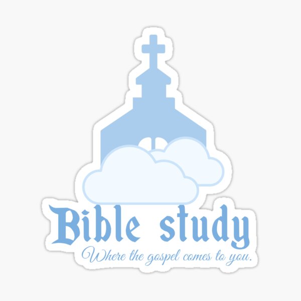 Item preview, Bible Study Church - White and Blue Christian Design designed and sold by palmsandprints2.