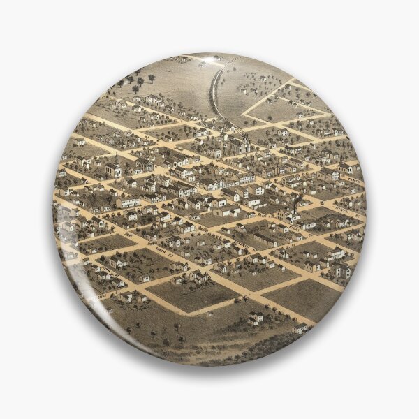 Item preview, Vintage Pictorial Map of Columbia MO (1869) designed and sold by BravuraMedia.
