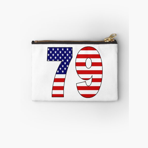 Item preview, Number 79 with USA flag on the background designed and sold by AllShirts21.
