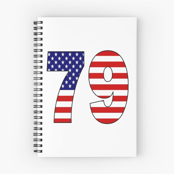 Item preview, Number 79 with USA flag on the background designed and sold by AllShirts21.