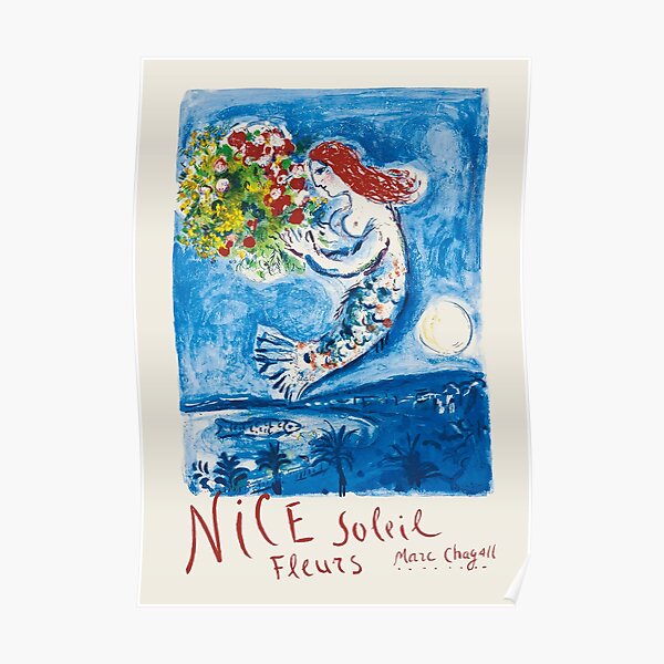 Nice - Affiche de voyage vintage française par Marc Chagall Poster
