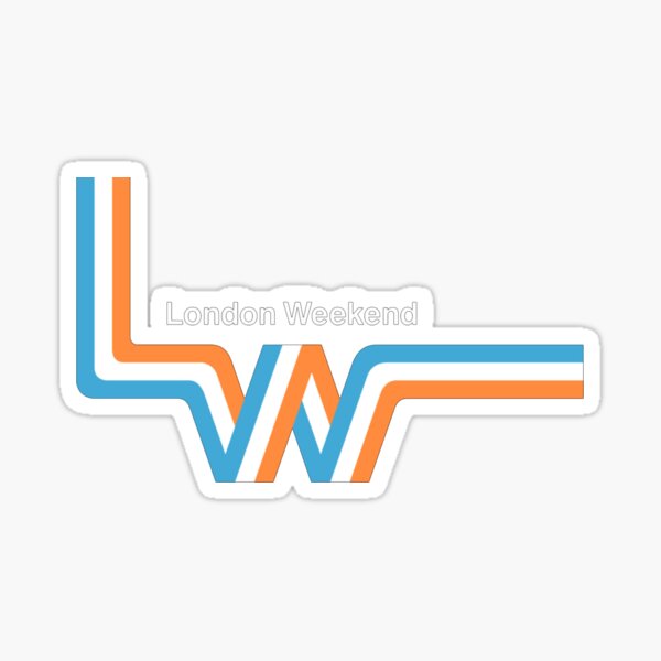 Retro LWT ribbon television logo Sticker