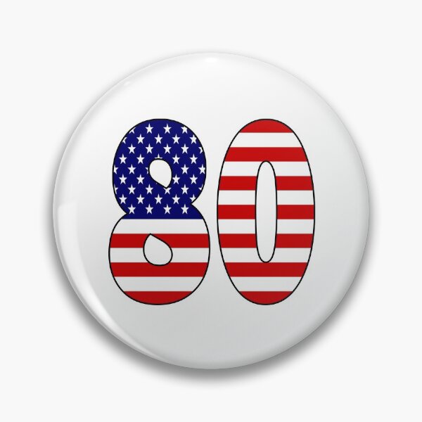 Item preview, Number 80 with USA flag on the background designed and sold by AllShirts21.