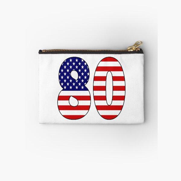 Item preview, Number 80 with USA flag on the background designed and sold by AllShirts21.