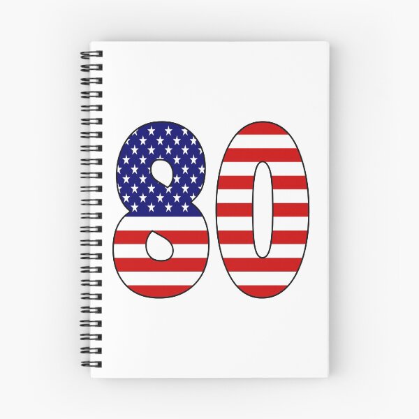 Item preview, Number 80 with USA flag on the background designed and sold by AllShirts21.