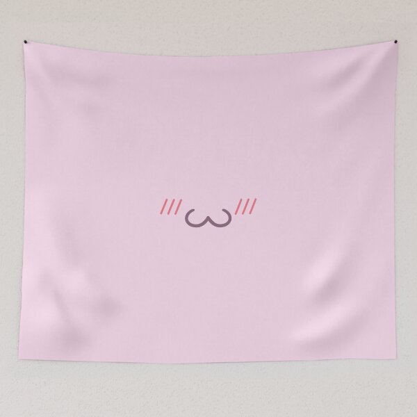 Item preview, Cute Kawaii Pastel Anime Face Blushing designed and sold by waytoocozy.