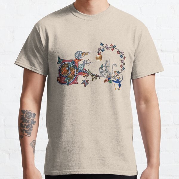 WEIRD MEDIEVAL BESTIARY WAR Between Snails and Killer Rabbit Riding Lion Classic T-Shirt