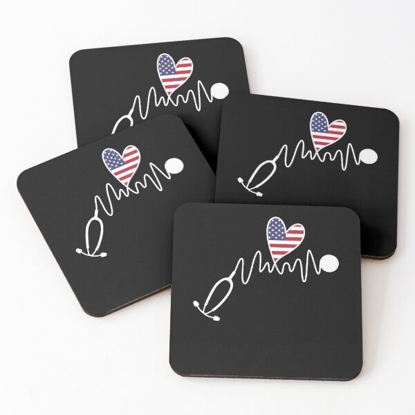 Item preview,  Patriotic Nurse Wife Police Officer Support Love Nurse Stethoscope Heart Gift  designed and sold by Akmloza.