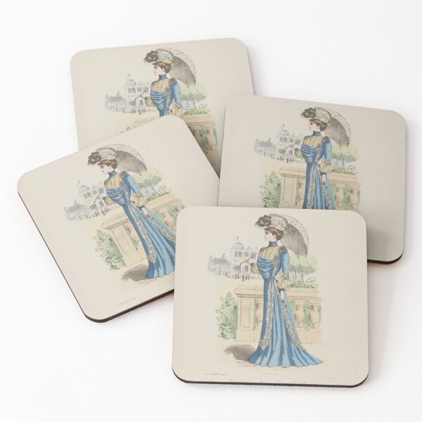 Item preview, French Victorian Blue Dress from a 1900 Paris Fashion Magazine designed and sold by Vintage-TM.