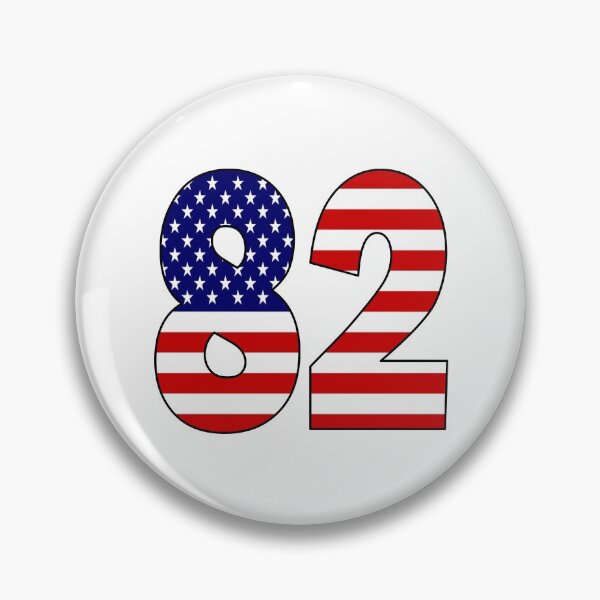 Item preview, Number 82 with USA flag on the background designed and sold by AllShirts21.
