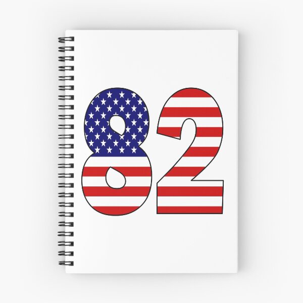 Item preview, Number 82 with USA flag on the background designed and sold by AllShirts21.