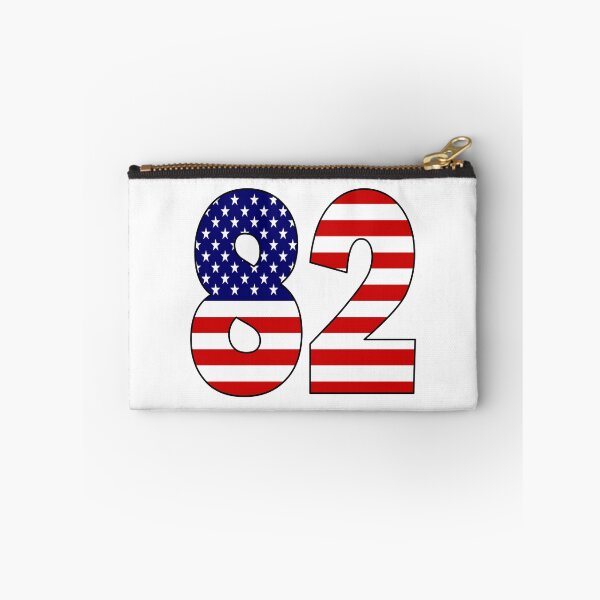 Item preview, Number 82 with USA flag on the background designed and sold by AllShirts21.