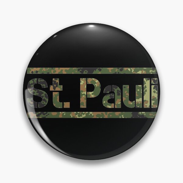 1910 Button Badge Sankt St Pauli Punk Antifa Derbysieger braun weiß Pin Hamburg 