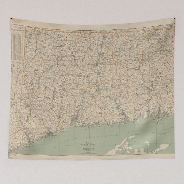 Item preview, Vintage Connecticut Map (1896) designed and sold by BravuraMedia.