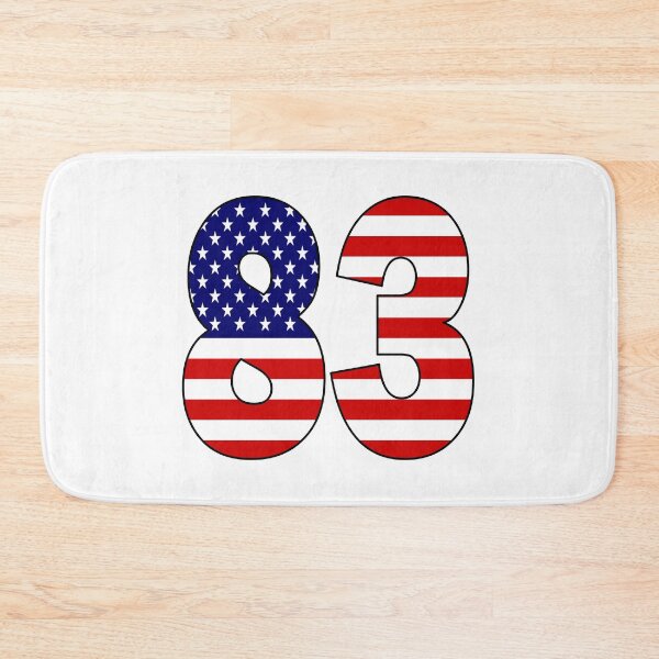 Item preview, Number 83 with USA flag on the background designed and sold by AllShirts21.