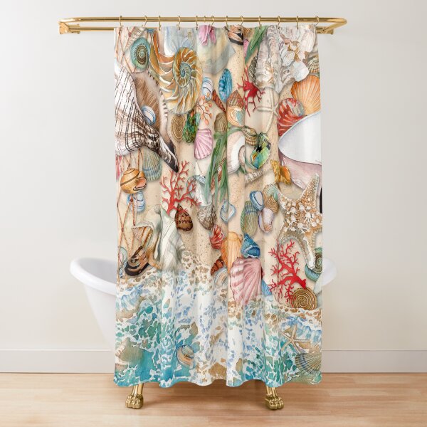 Shells on the Shore Shower Curtain