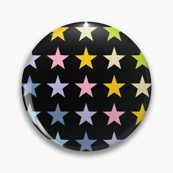 Item preview, Pastel Rainbow Stars Black designed and sold by lornakay.