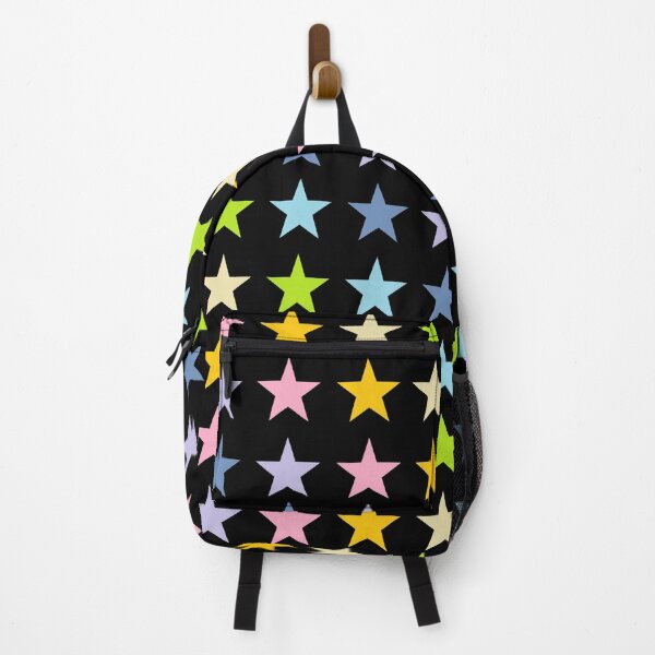 Item preview, Pastel Rainbow Stars Black designed and sold by lornakay.