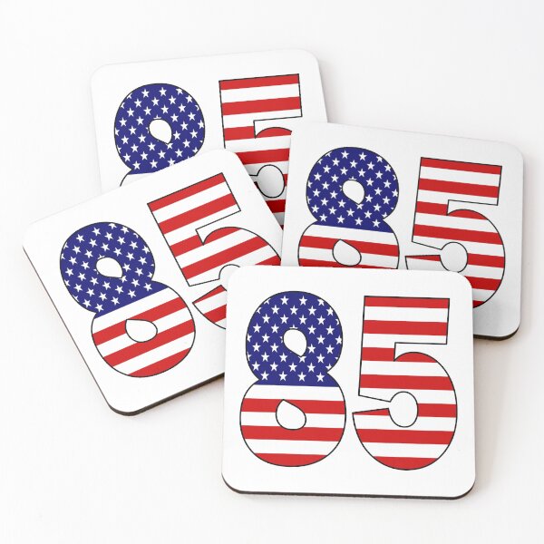 Item preview, Number 85 with USA flag on the background designed and sold by AllShirts21.