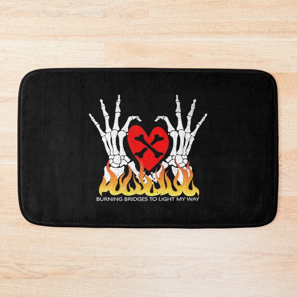 Item preview, Burning Bridges To Light My Way - Skeleton Bones & Fire Heart Design designed and sold by KoolMoDee.