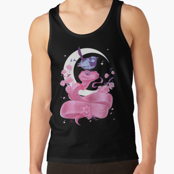 Pink Snake and Bird Tank Top