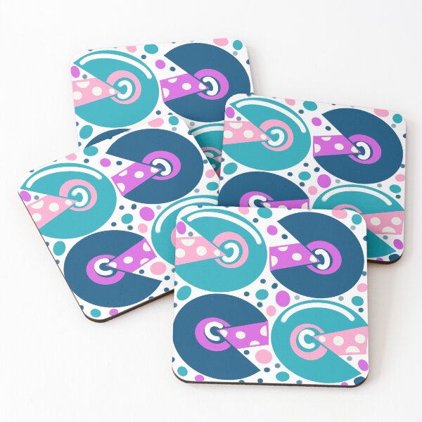 Item preview, Green  cheese abstract geometric retro pattern  designed and sold by OakendOriginals.