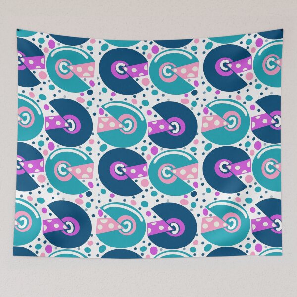 Item preview, Green  cheese abstract geometric retro pattern  designed and sold by OakendOriginals.