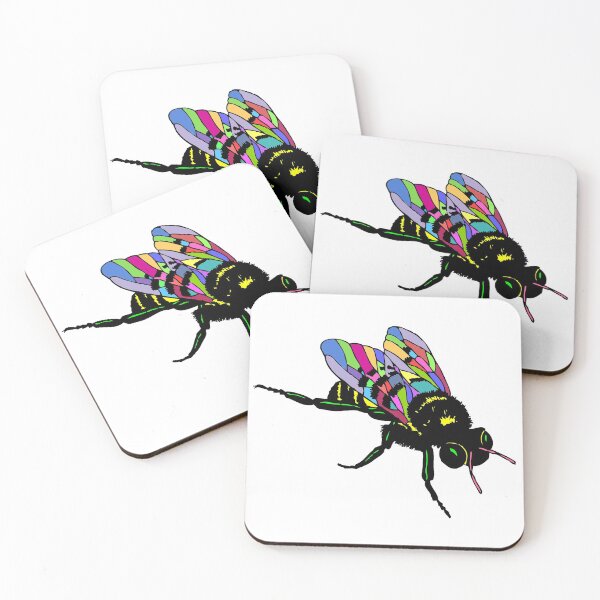 Item preview, Colorful Bee with Chromatic Wings designed and sold by MUZA9.