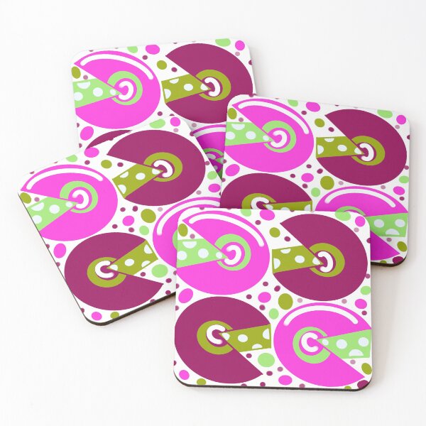 Item preview, Pink  cheese abstract geometric retro pattern  designed and sold by OakendOriginals.