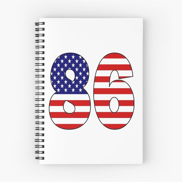 Item preview, Number 86 with USA flag on the background designed and sold by AllShirts21.