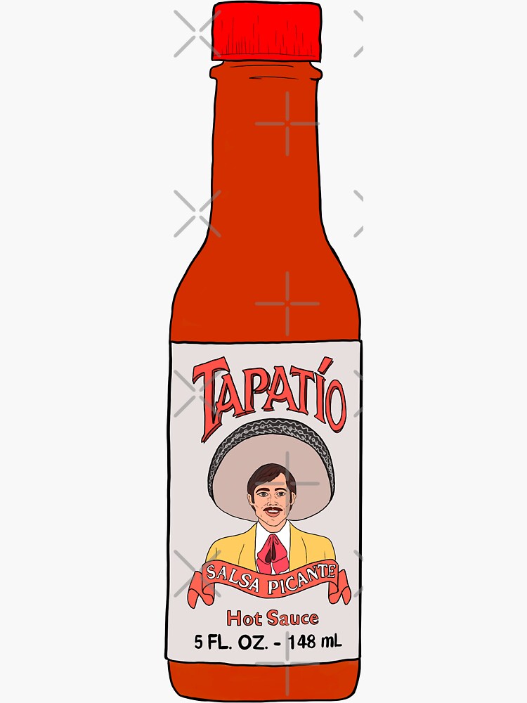 "Tapatio hot sauce salsa drawing sticker" Sticker for Sale by