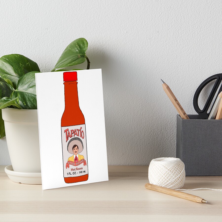 "Tapatio hot sauce salsa drawing sticker" Art Board Print for Sale by Celeste1120 Redbubble