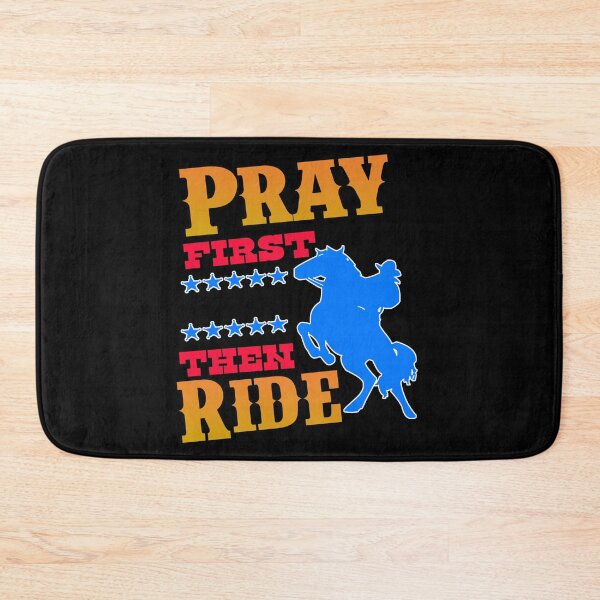Item preview, Pray First then Ride. Christian Cowboy. designed and sold by Gold Wings Tees.