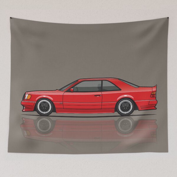 Item preview, MB C124 300CE Red A M G Hammer Widebody Coupe designed and sold by Monkey Crisis On Mars.