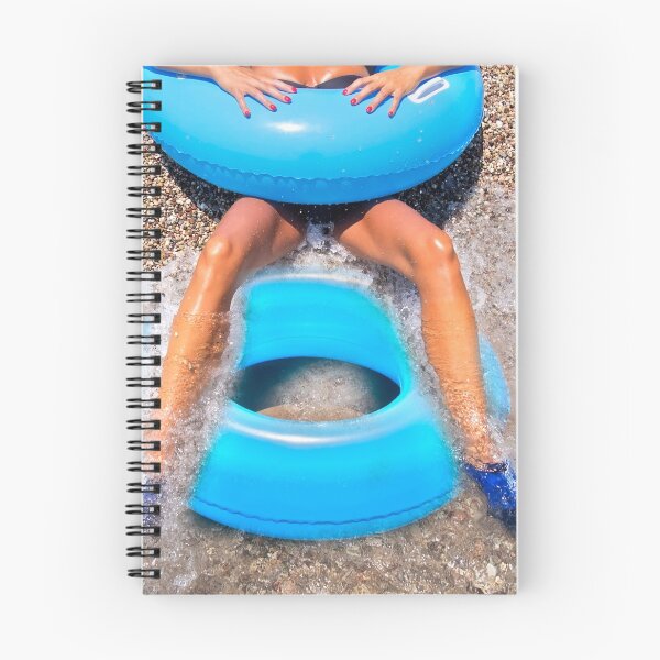 Item preview, Tanned girl with blue rubber donut around her hips designed and sold by Flavio Vieri.