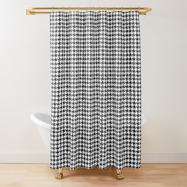 Houndstooth Pattern Shower Curtain