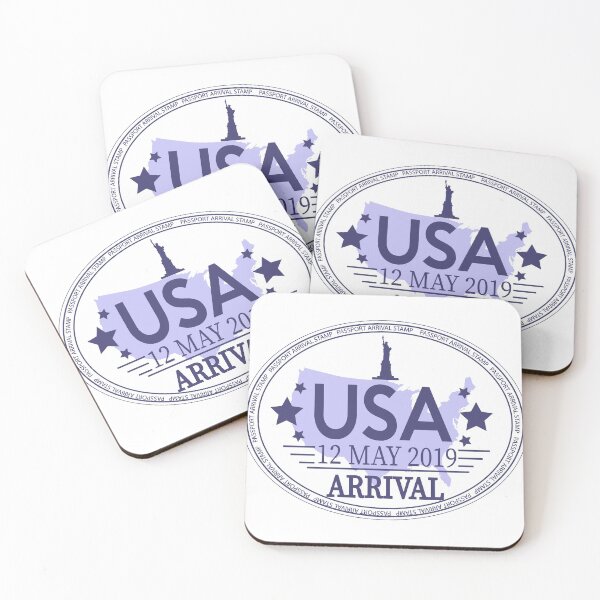 Item preview, USA Passport Arrival Stamp designed and sold by avionbubble.