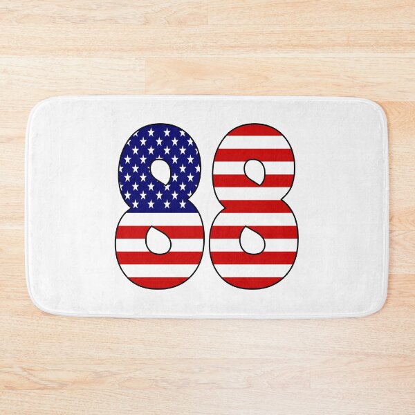 Item preview, Number 88 with USA flag on the background designed and sold by AllShirts21.