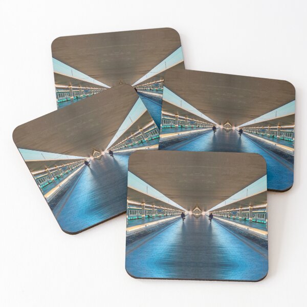 Item preview, Two Twin Brothers Walk Under A Train Shelter In A Train Station designed and sold by Flavio Vieri.