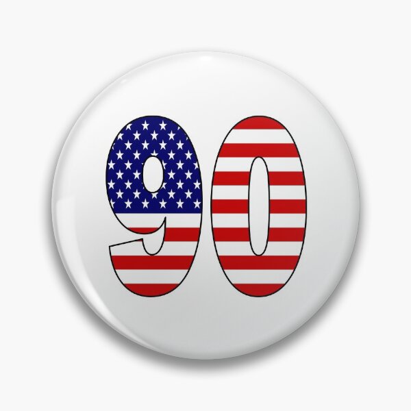 Item preview, Number 90 with USA flag on the background designed and sold by AllShirts21.