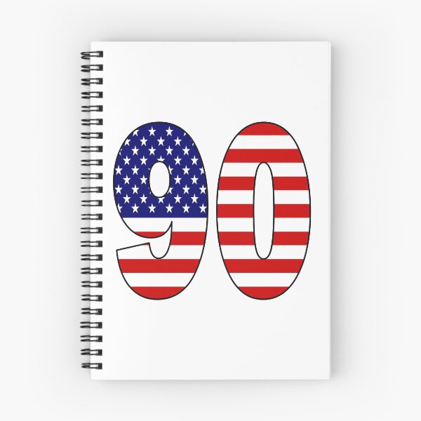 Item preview, Number 90 with USA flag on the background designed and sold by AllShirts21.